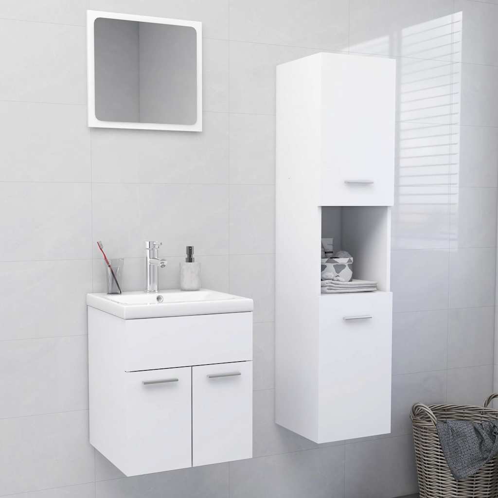 Bathroom Furniture Set Engineered Wood 41 x 38.5 x 46 cm White