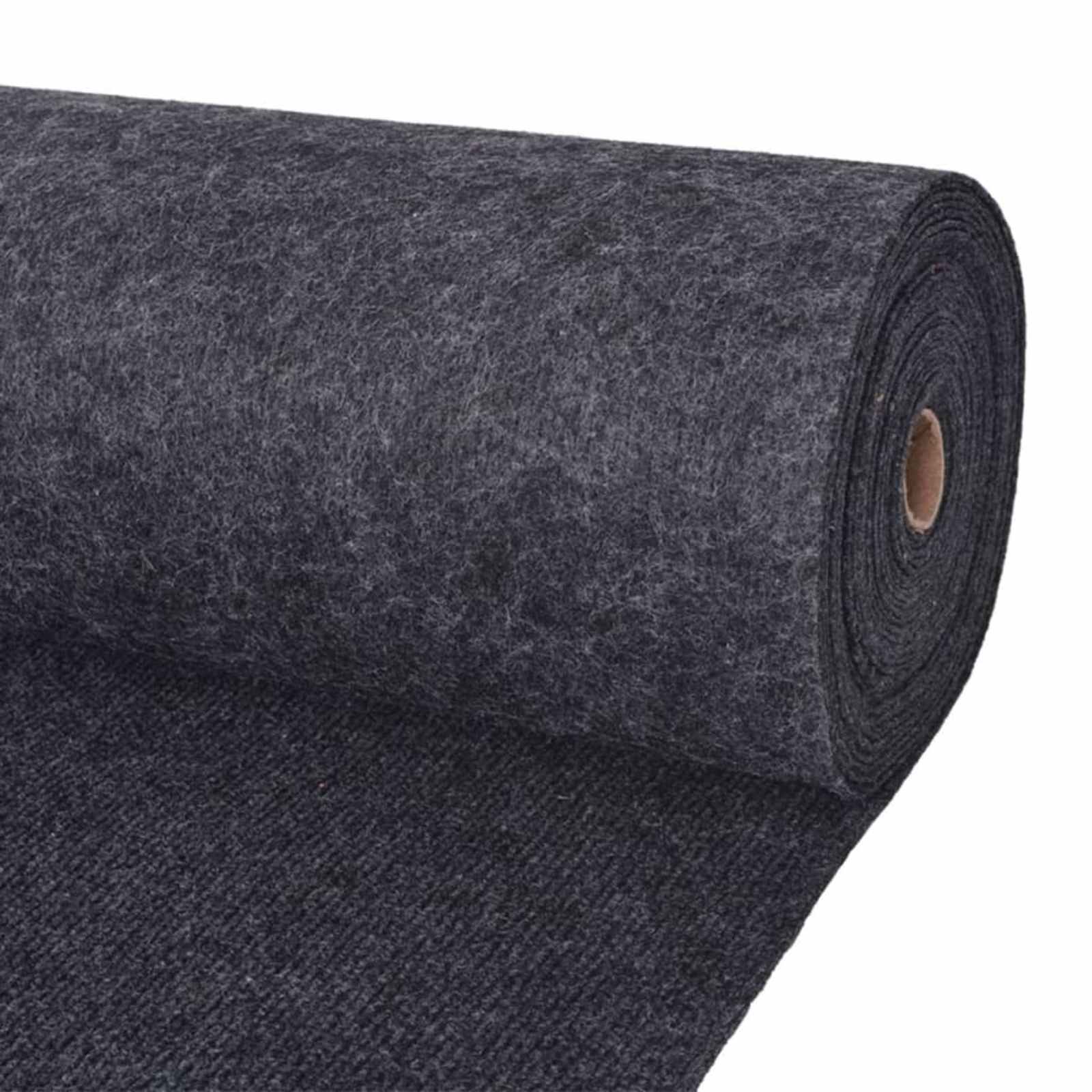 vidaXL Carpet Anthracite 1.2 x 10 m Polyester 1