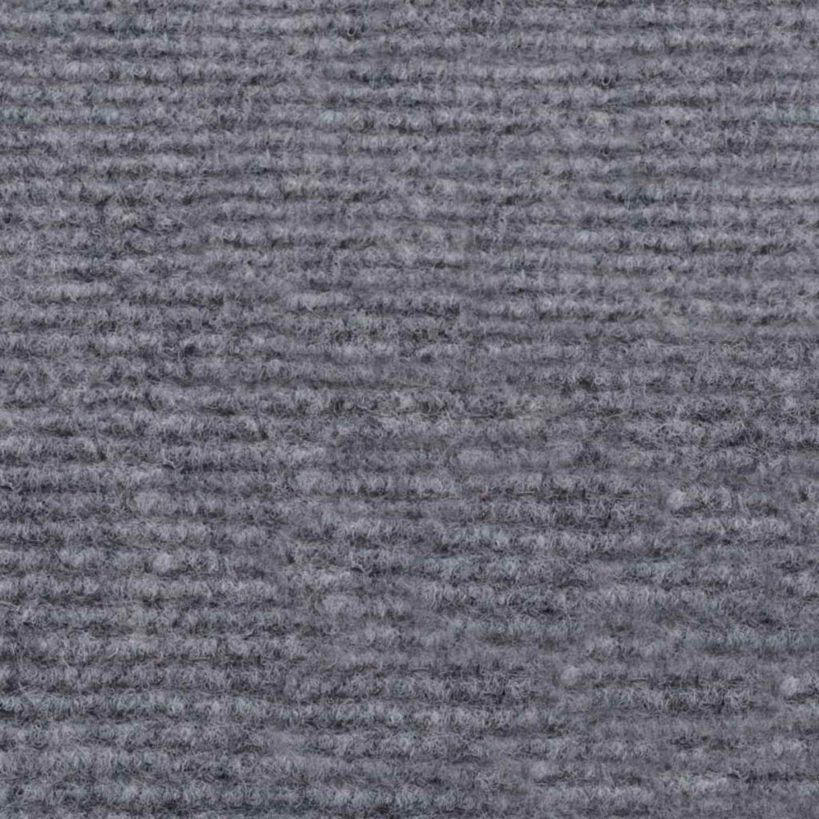 vidaXL Carpet Grey 1.2 x 10 m Polyester 4