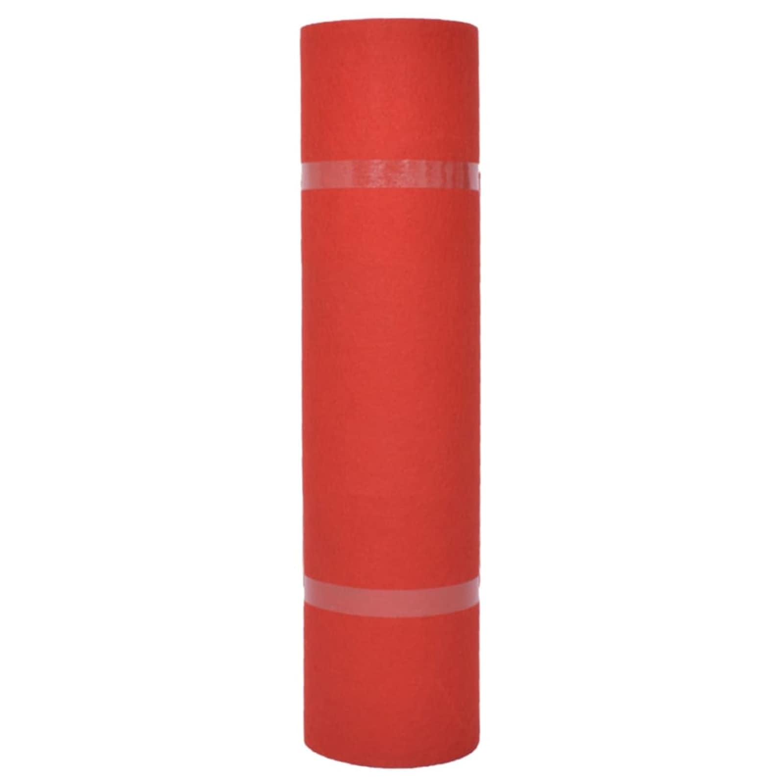 vidaXL Carpet Plain Red 1.2 x 12 m Polyester 3