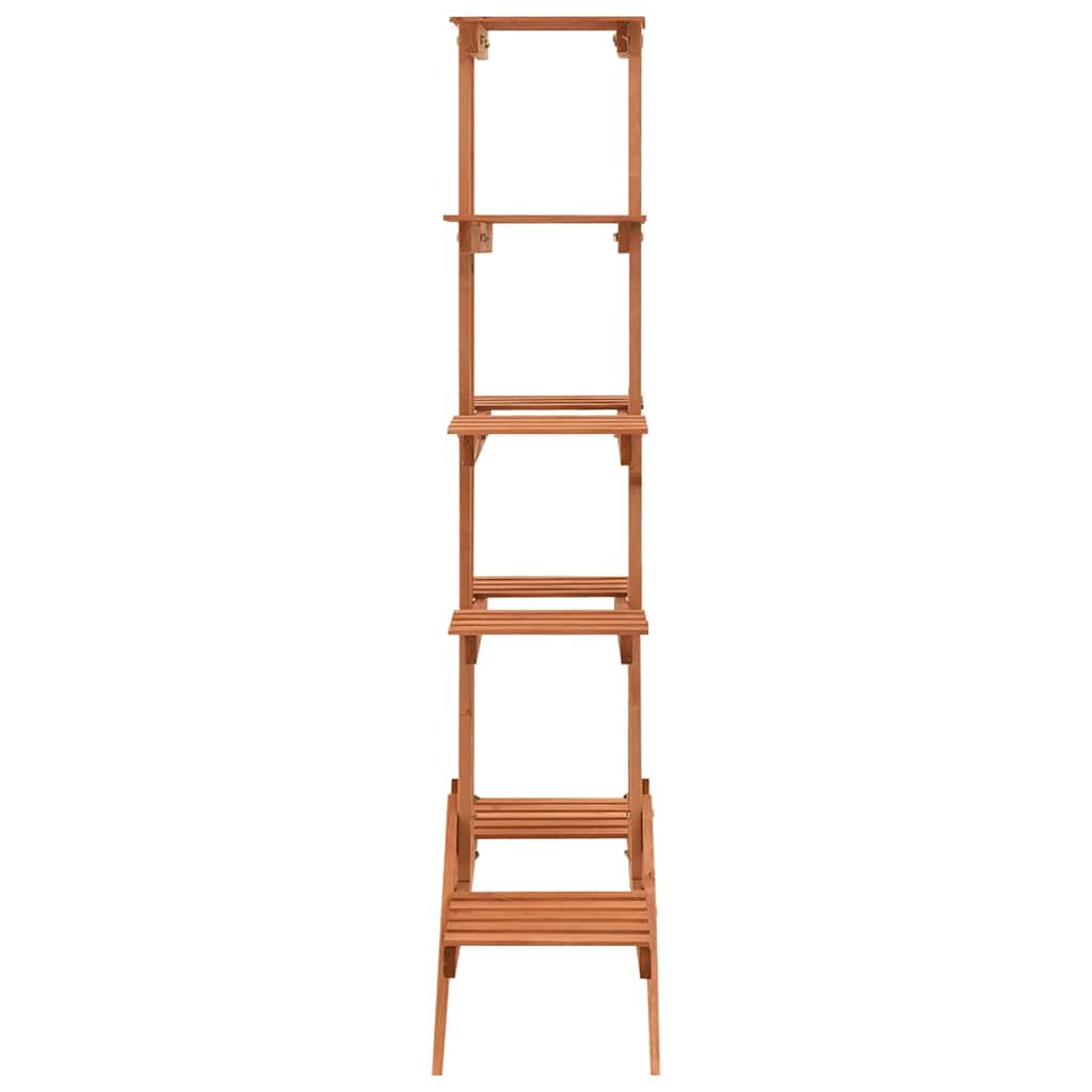vidaXL Plant Stand | Orange | Solid Firwood | 83x25x132 cm | Stackable 3