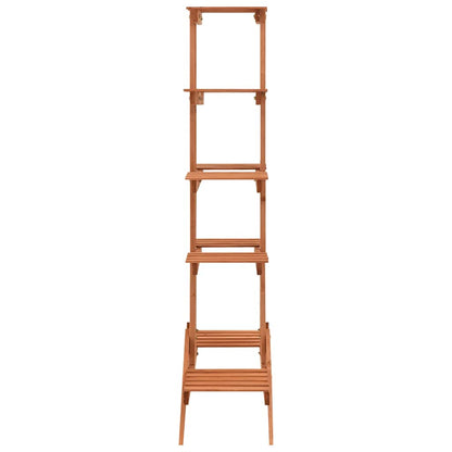 vidaXL Plant Stand | Orange | Solid Firwood | 83x25x132 cm | Stackable 3