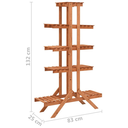 vidaXL Plant Stand | Orange | Solid Firwood | 83x25x132 cm | Stackable 6