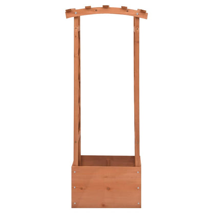 vidaXL Trellis Planter with Arch 49x39x117 cm Firwood 2