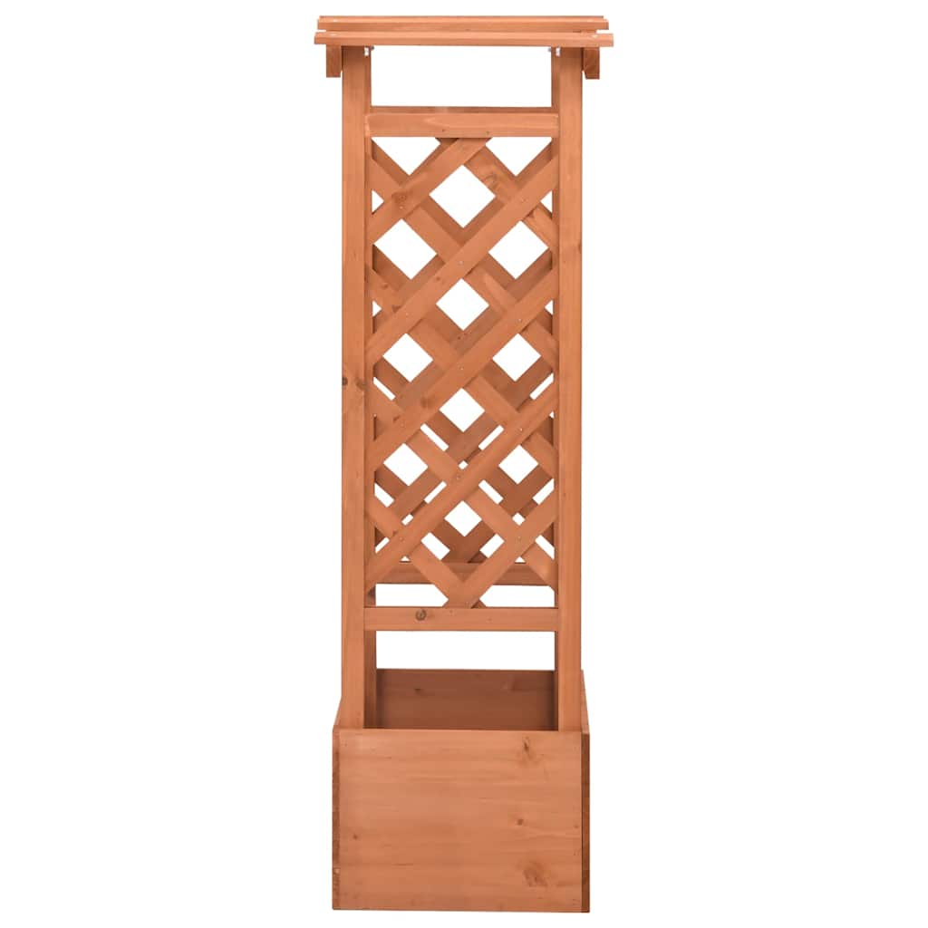 vidaXL Trellis Planter with Arch 49x39x117 cm Firwood 3