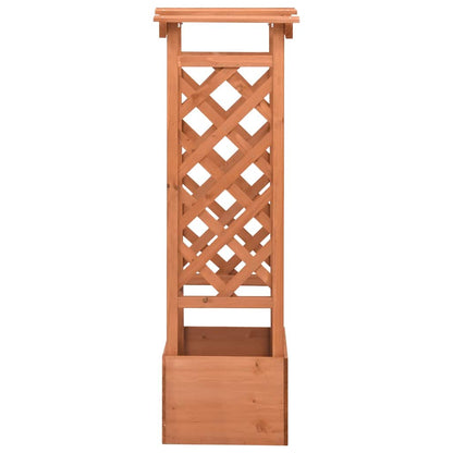 vidaXL Trellis Planter with Arch 49x39x117 cm Firwood 3