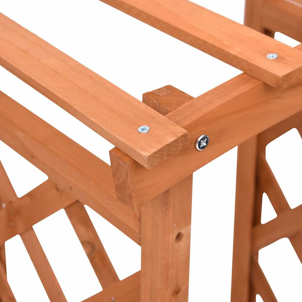 vidaXL Trellis Planter with Arch 49x39x117 cm Firwood 4