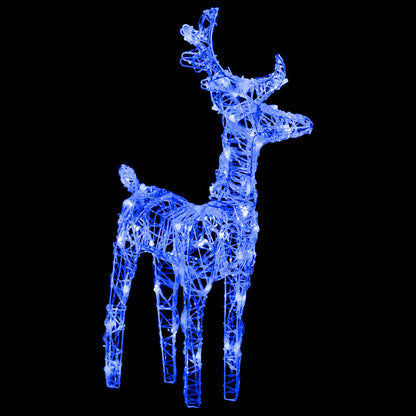 vidaXL Reindeers & Sleigh Christmas Decoration 160 LEDs 130 cm Acrylic 4