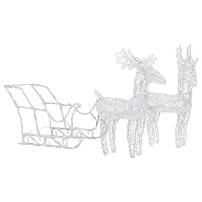 vidaXL Reindeer And Sleigh Christmas Decoration | Colourful 4
