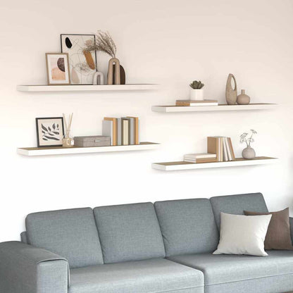 vidaXL Floating Wall Shelves 120x23.5x3.8 cm MDF 4 pcs