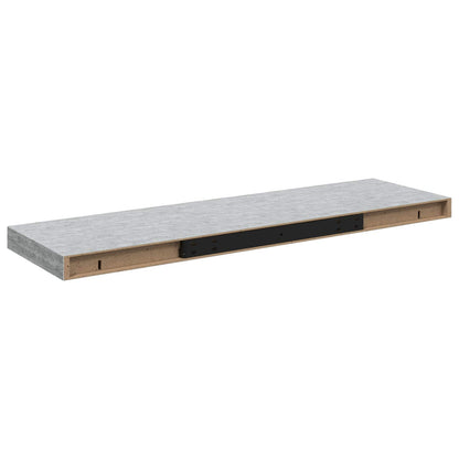 Floating Wall Shelves 80x23,5x3,8 cm MDF 4 80 x 23.5 x 3.8 cm Concrete grey