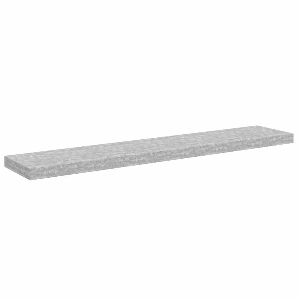 vidaXL Wall Shelf | Set of 4 | Concrete grey | Honeycomb MDF, metal 6