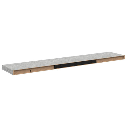 Floating Wall Shelves 120x23,5x3,8 cm MDF 4 120 x 23.5 x 3.8 cm Concrete grey