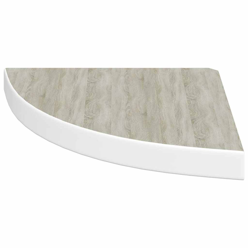 vidaXL Wall Corner Shelf | Set of 4 | Oak and White | Honeycomb MDF, Metal 6