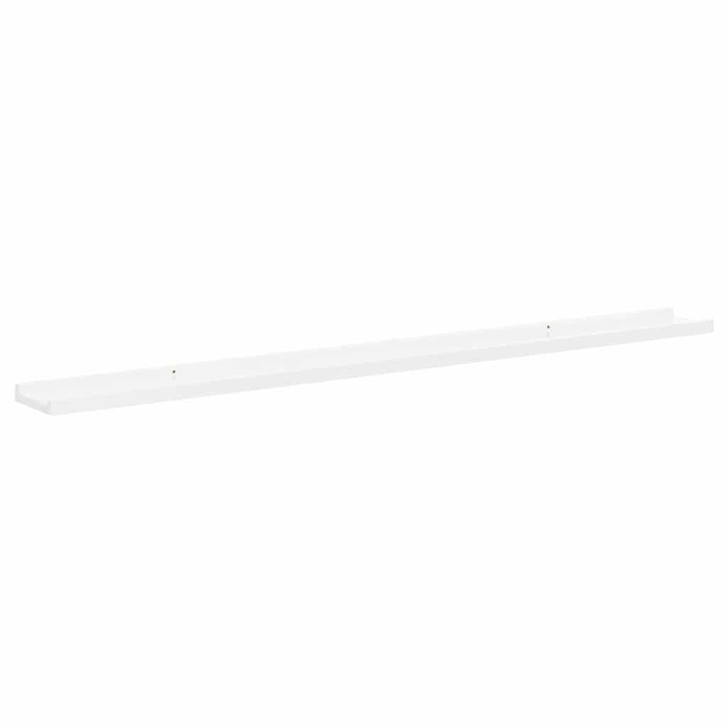 vidaXL Wall Shelves 4 pcs High Gloss White 115x9x3 cm 6