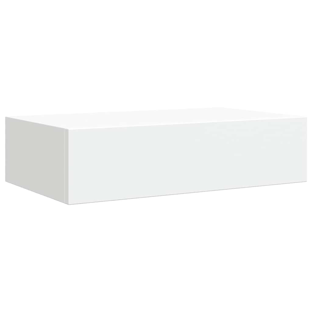 vidaXL Wall-mounted Drawer Shelves 2 pcs White 40x23.5x10 cm MDF 6
