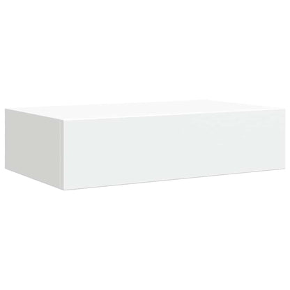 vidaXL Wall-mounted Drawer Shelves 2 pcs White 40x23.5x10 cm MDF 6