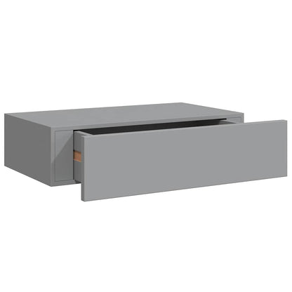 vidaXL Wall-mounted Drawer Shelves 2 pcs Grey 40x23.5x10cm MDF 5