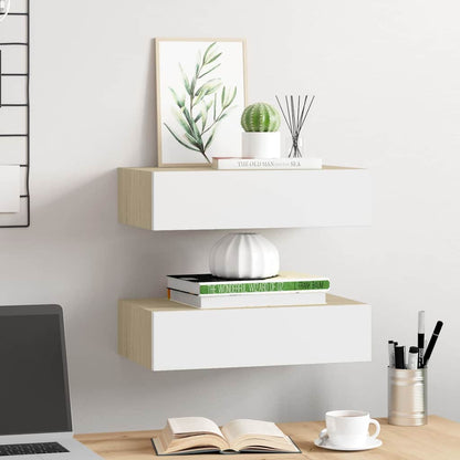 vidaXL Drawer Shelf | Set of 2 | Oak | MDF | Compact | Drawer Shelf 3
