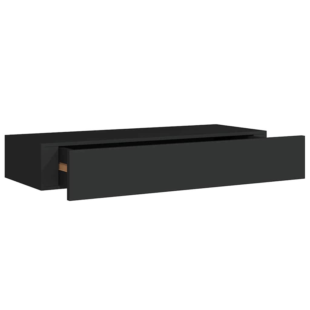 vidaXL Drawer Shelf | Set of 2 | Black | MDF, Metal | 60x23.5x10cm 5