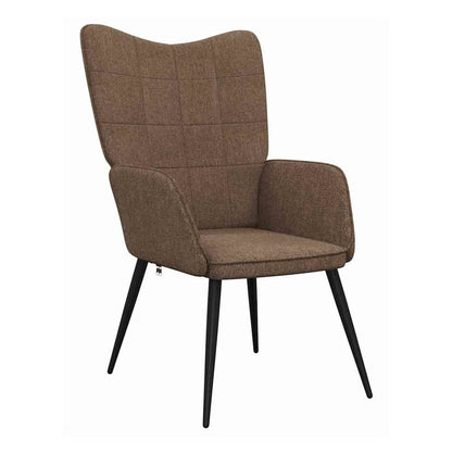 Relaxing Chair Fabric brown without footrest