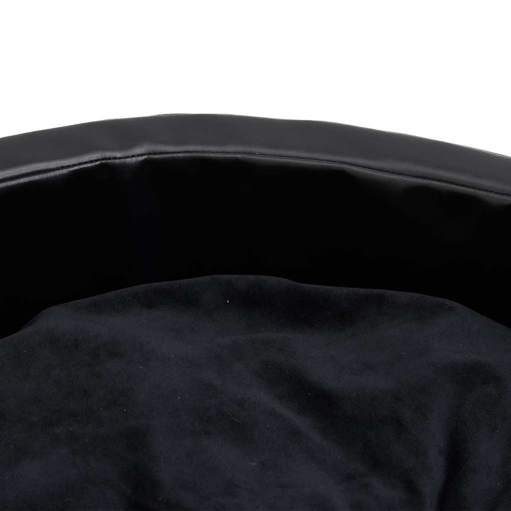 vidaXL Dog Bed Black 90x79x20 cm Plush and Faux Leather 6