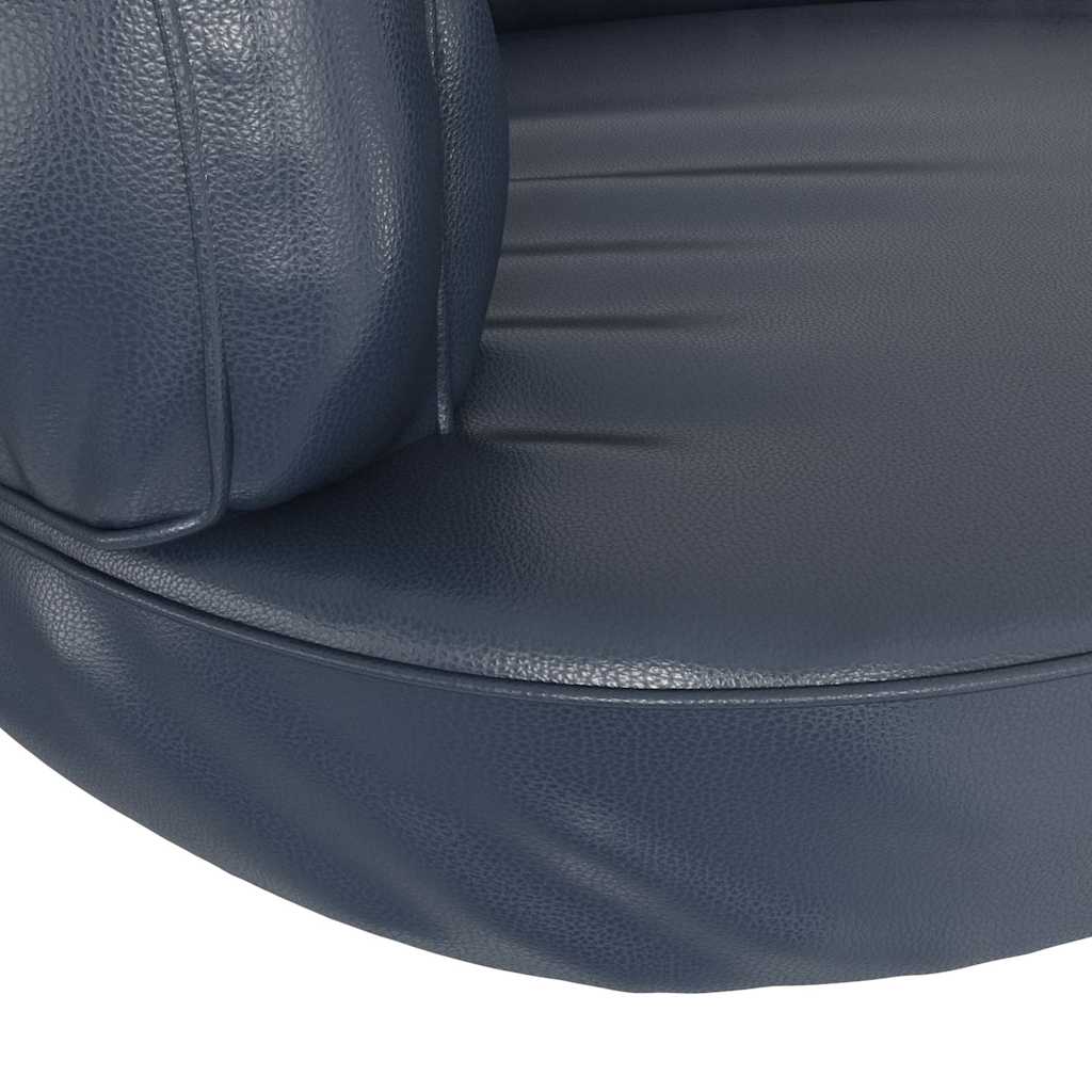 vidaXL Ergonomic Foam Dog Bed Dark Blue 88x65 cm Faux Leather 6