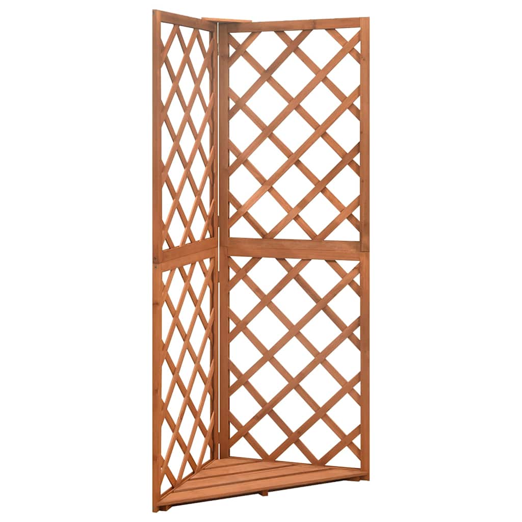 vidaXL Corner Trellis | Brown | Solid fir wood | Medium | Corner Trellis 1