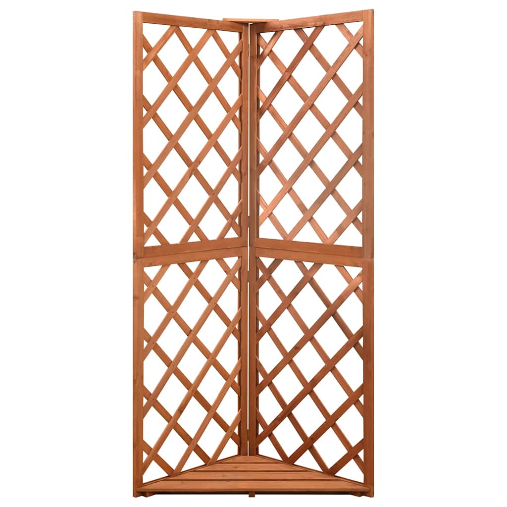 vidaXL Corner Trellis | Brown | Solid fir wood | Medium | Corner Trellis 2