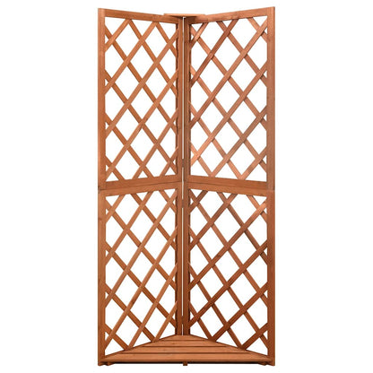 vidaXL Corner Trellis | Brown | Solid fir wood | Medium | Corner Trellis 2