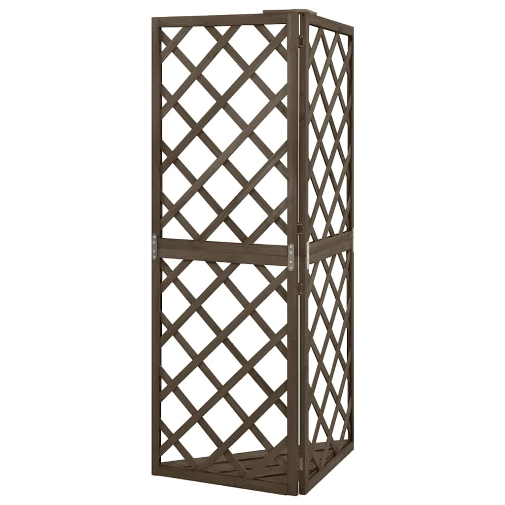 vidaXL Corner Trellis | Grey | Solid fir wood | Compact | Decorative Inlays 4