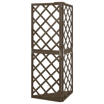 vidaXL Corner Trellis | Grey | Solid fir wood | Compact | Decorative Inlays 4