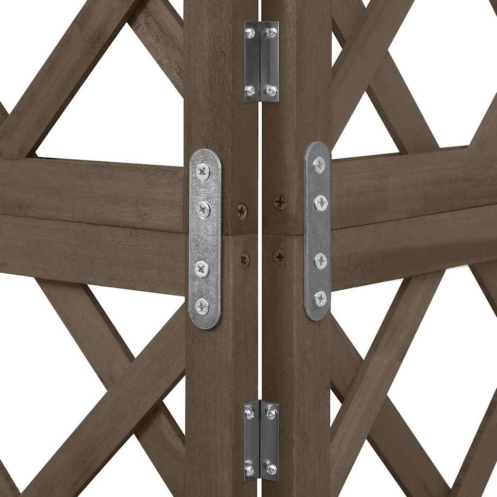 vidaXL Corner Trellis | Grey | Solid fir wood | Compact | Decorative Inlays 5