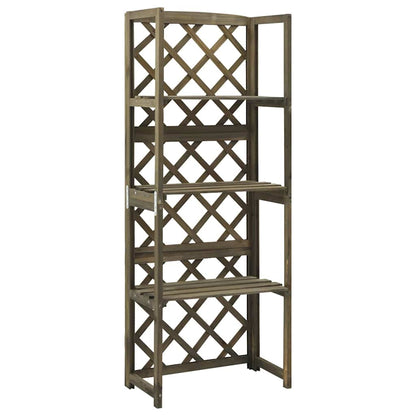 vidaXL Trellis | Grey | Solid fir wood | 55x30x140 cm | Shelving | Trellis 1