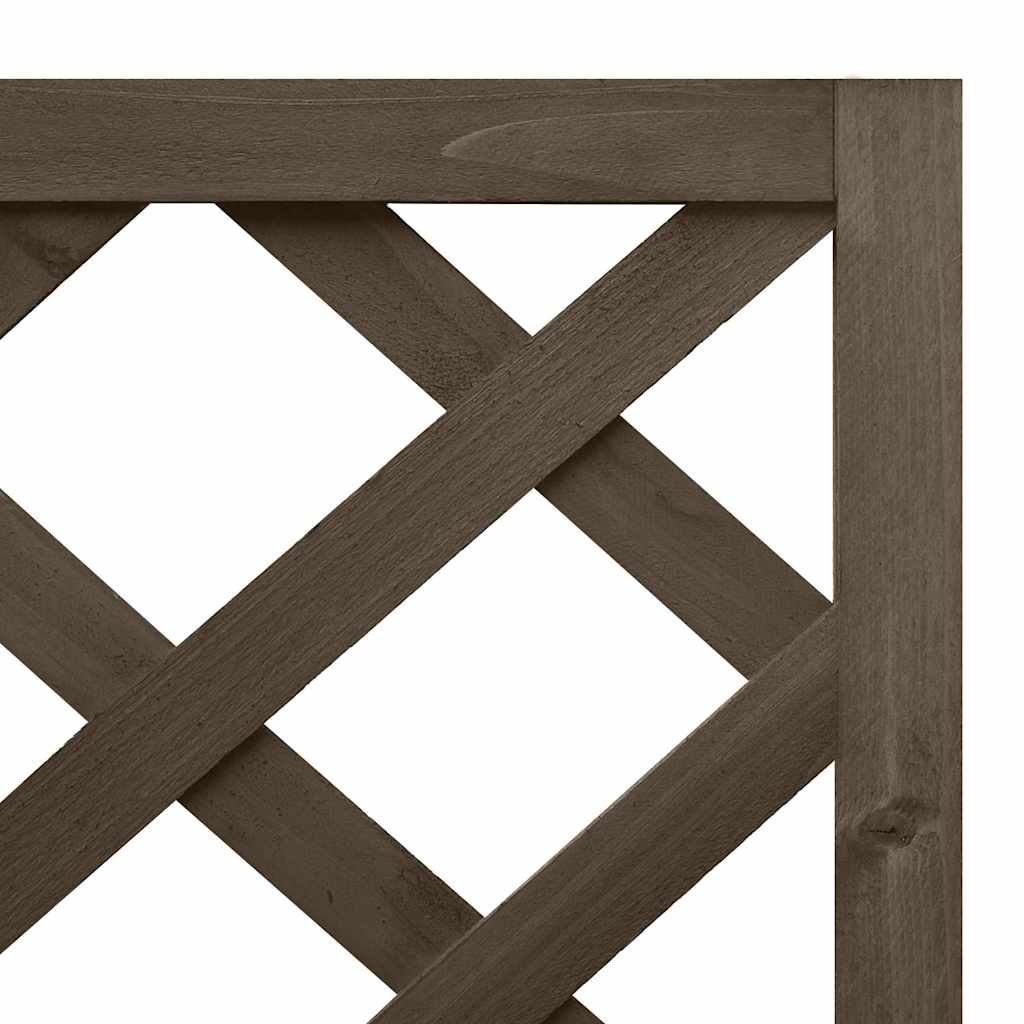316412 vidaXL Corner Trellis Planter Grey 40x40x150 cm Solid Fir Wood 5