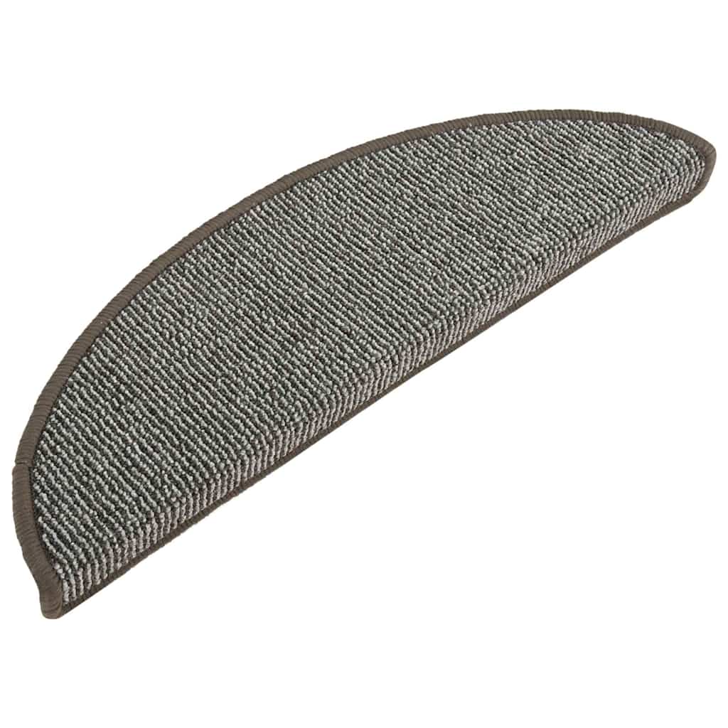 vidaXL Carpet Stair Tread | Set of 15 | Grey | Polypropylene (PP) | 56x17x3 cm 3