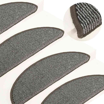 vidaXL Carpet Stair Tread | Set of 15 | Grey | Polypropylene (PP) | 56x17x3 cm 1