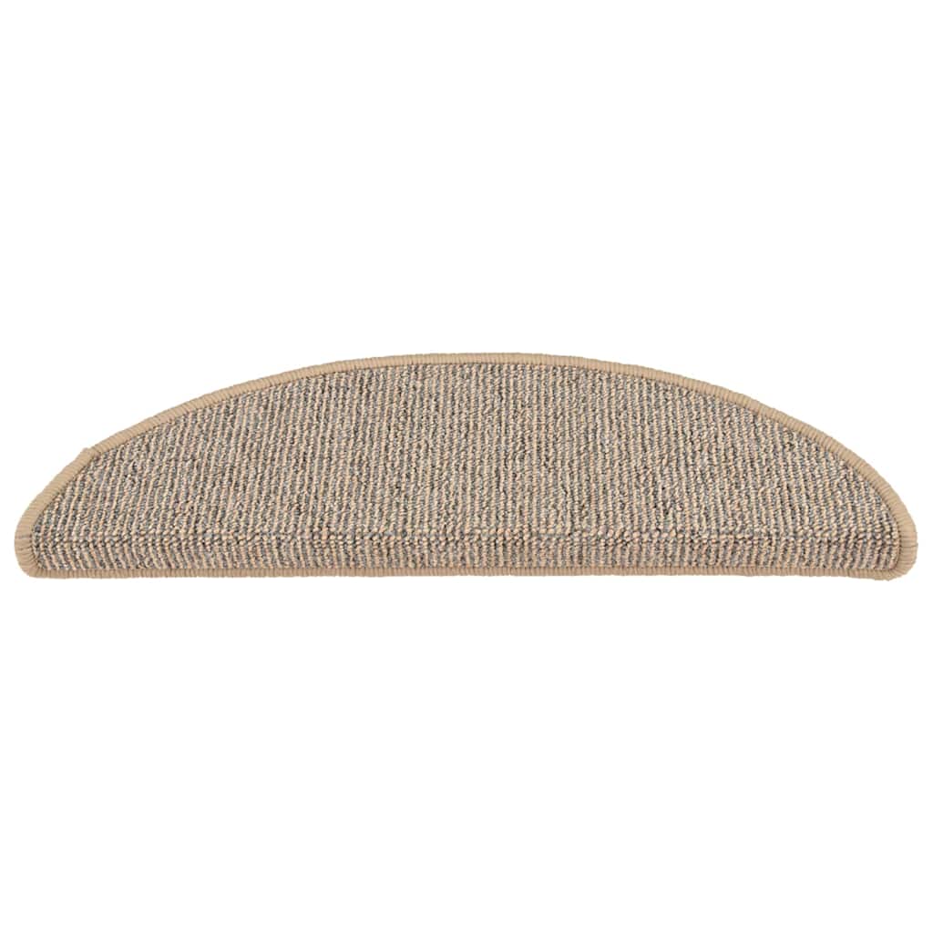 vidaXL Carpet Stair Tread | Set of 15 | Brown | Polypropylene (PP) | 56 x 17 cm 4