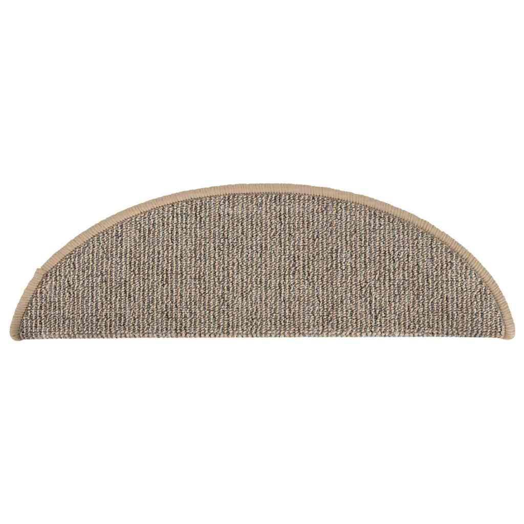 vidaXL Carpet Stair Tread | Set of 15 | Brown | Polypropylene (PP) | 56 x 17 cm 5