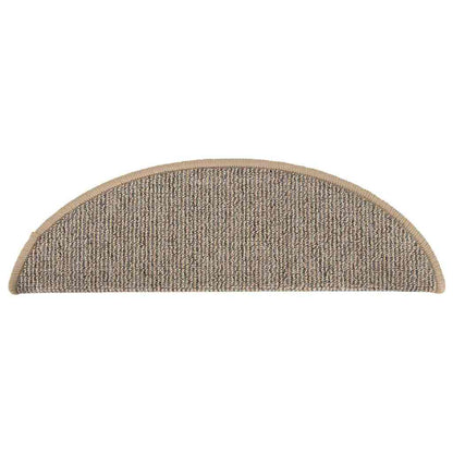 vidaXL Carpet Stair Tread | Set of 15 | Brown | Polypropylene (PP) | 56 x 17 cm 5