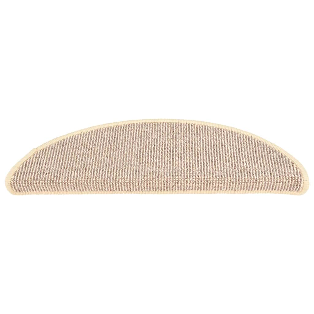 vidaXL Carpet Stair Tread | Set of 15 | White and Brown | 100% PP | 56x17x3 cm 4