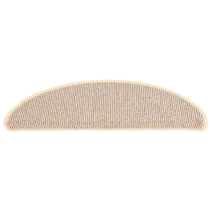 vidaXL Carpet Stair Tread | Set of 15 | White and Brown | 100% PP | 56x17x3 cm 4