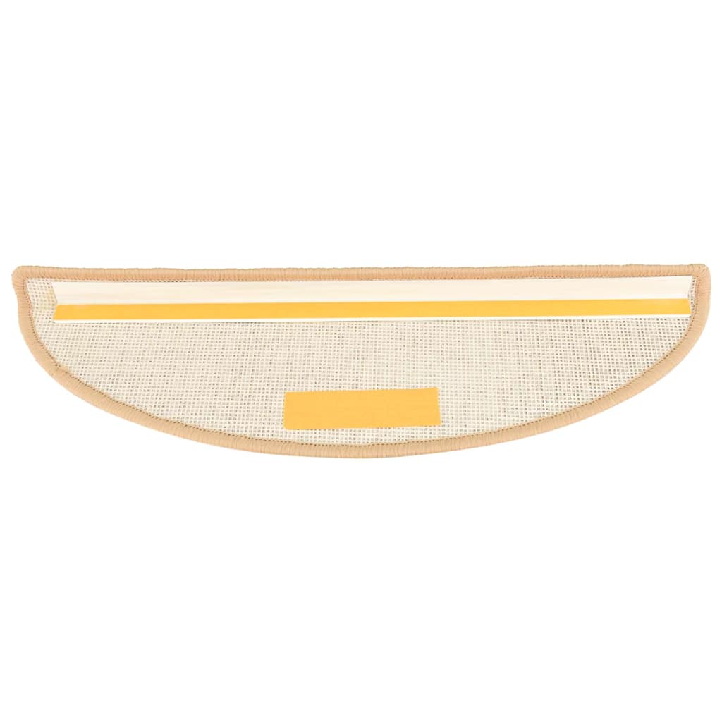 vidaXL Carpet Stair Tread | Set of 15 | Cream | Polypropylene | 56 x 17 x 3 cm 6