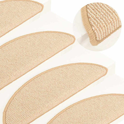 vidaXL Carpet Stair Tread | Set of 15 | Cream | Polypropylene | 56 x 17 x 3 cm 1