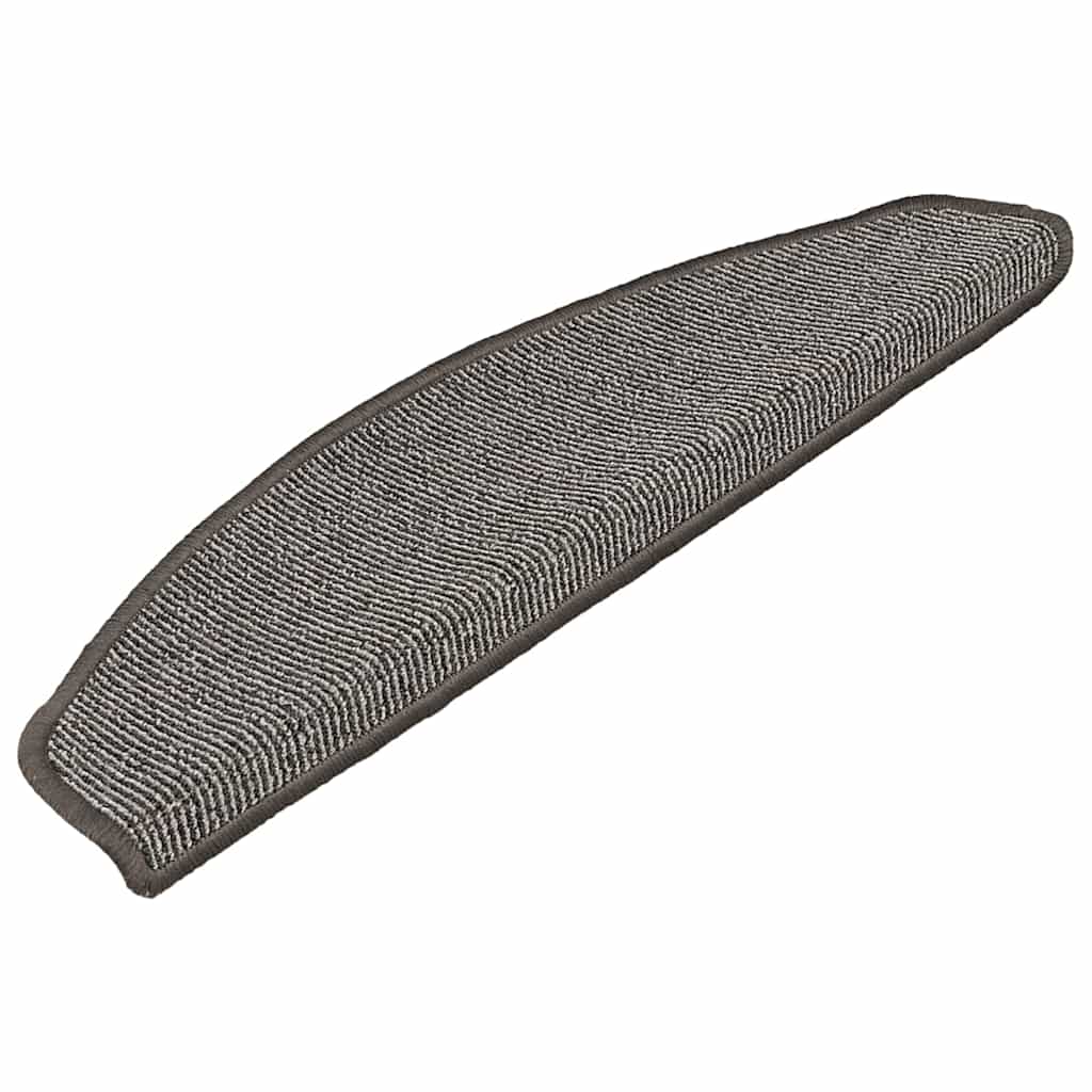 vidaXL Stair Mats 15 pcs 65x21x4 cm Grey Half Round Large 3