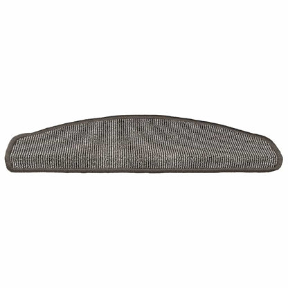 vidaXL Stair Mats 15 pcs 65x21x4 cm Grey Half Round Large 4