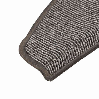 vidaXL Stair Mats 15 pcs 65x21x4 cm Grey Half Round Large 6