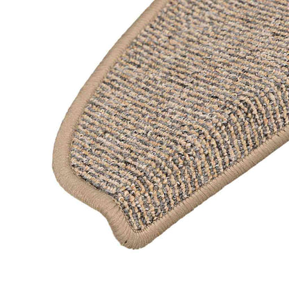 vidaXL Stair Mats 15 pcs 65x21x4 cm Brown Half Round Large 6