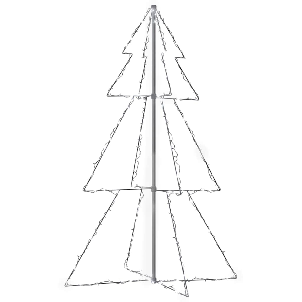 vidaXL Christmas Cone Tree | Cold white | Metal | 98 x 150 cm 2