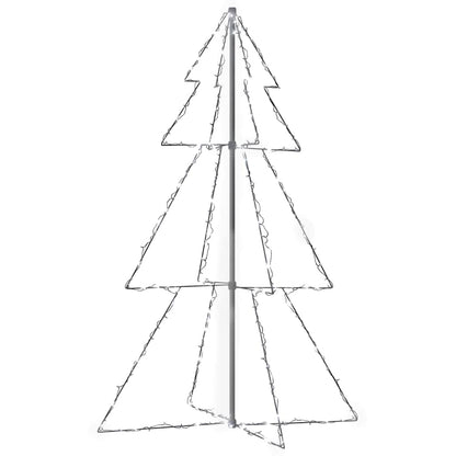 vidaXL Christmas Cone Tree | Cold white | Metal | 98 x 150 cm 2